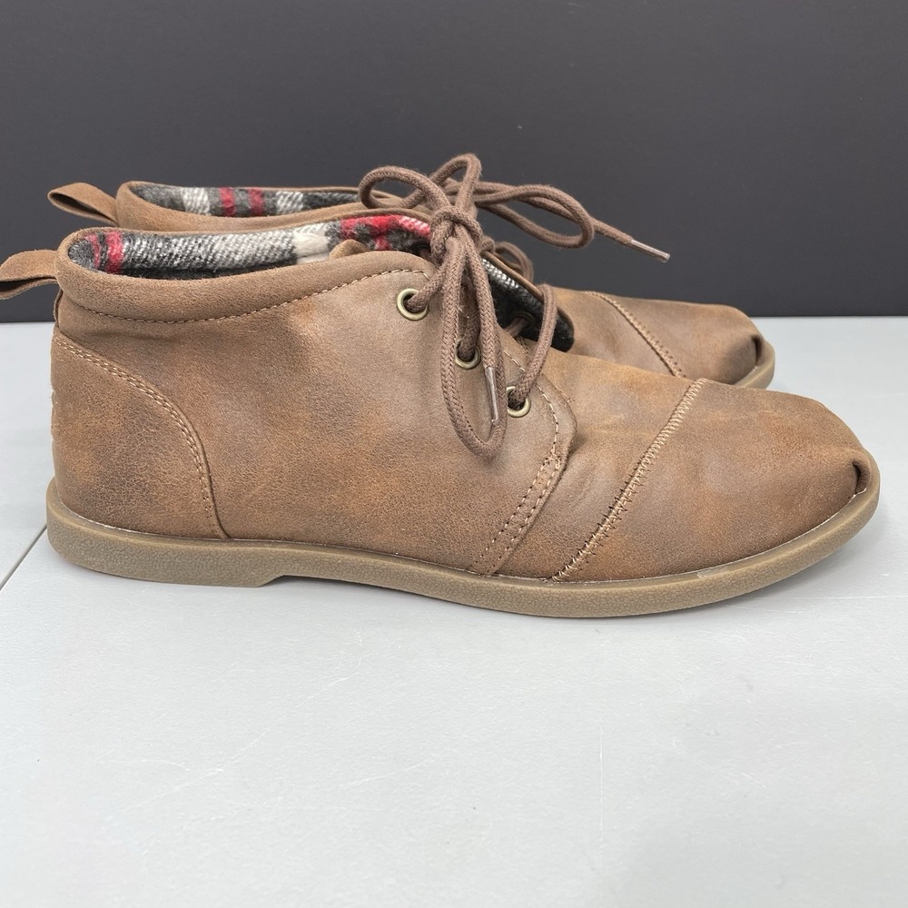 Skechers BOBS Chill Luxe Ankle Boots Booties Lined Comfort Brown Womens 8